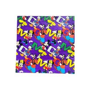 Disney Gift Wrap Wrapping Paper 2 Sheets Mickey Minnie Pluto 1996 Vintage Cleo